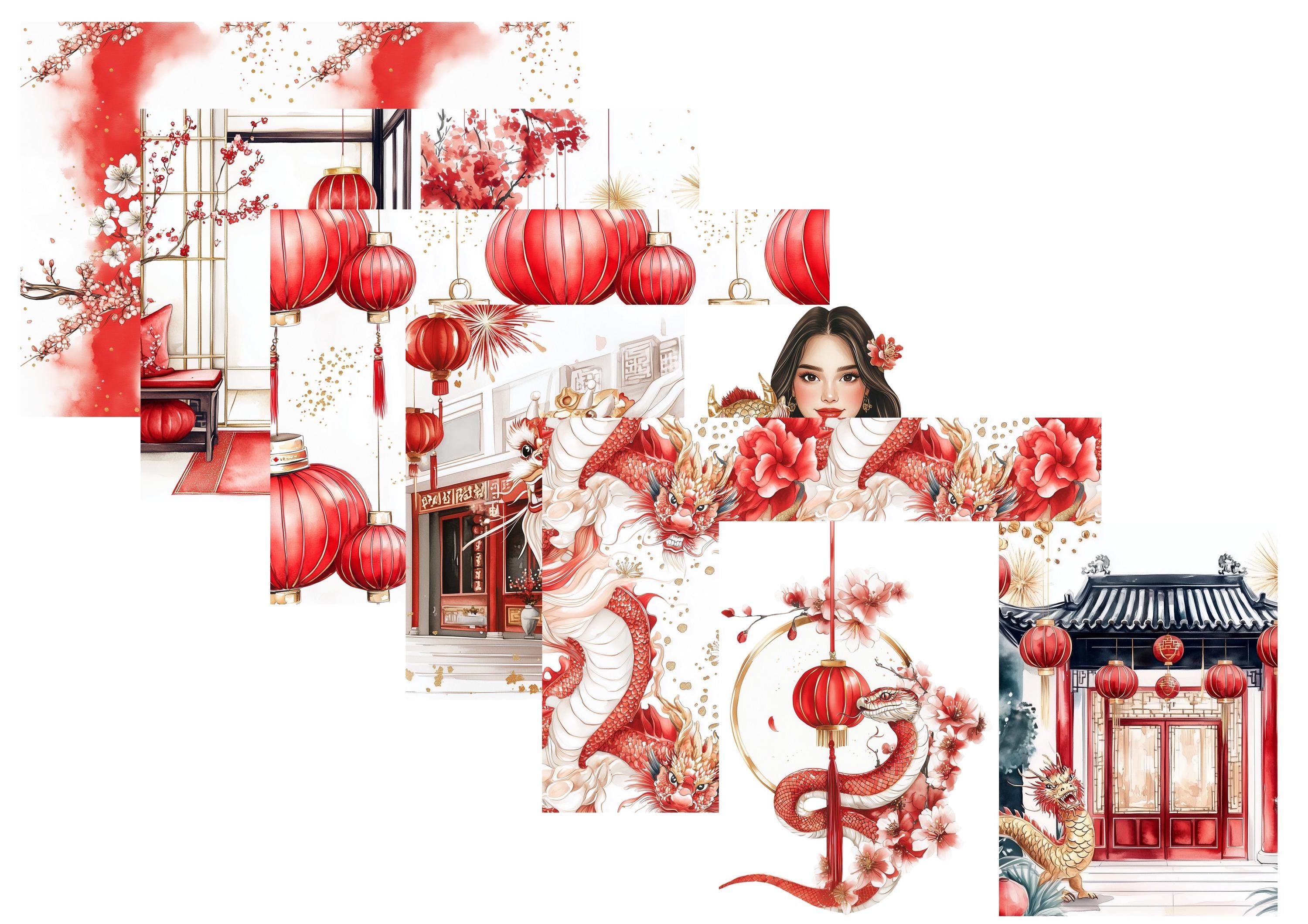 LovedbyGaby A4 journal paperset Chinese Newyear