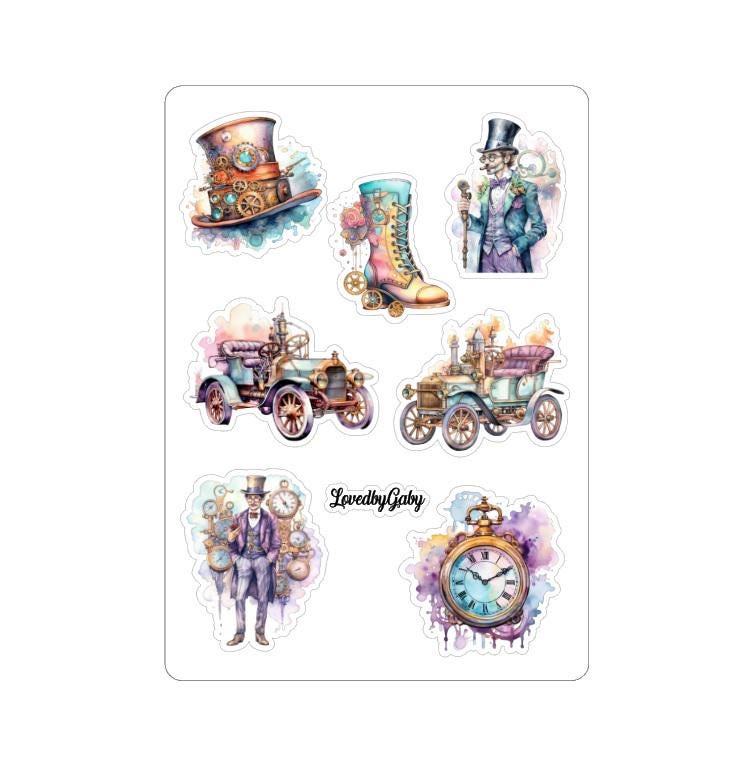 LovedbyGaby stickers Steampunk pastel