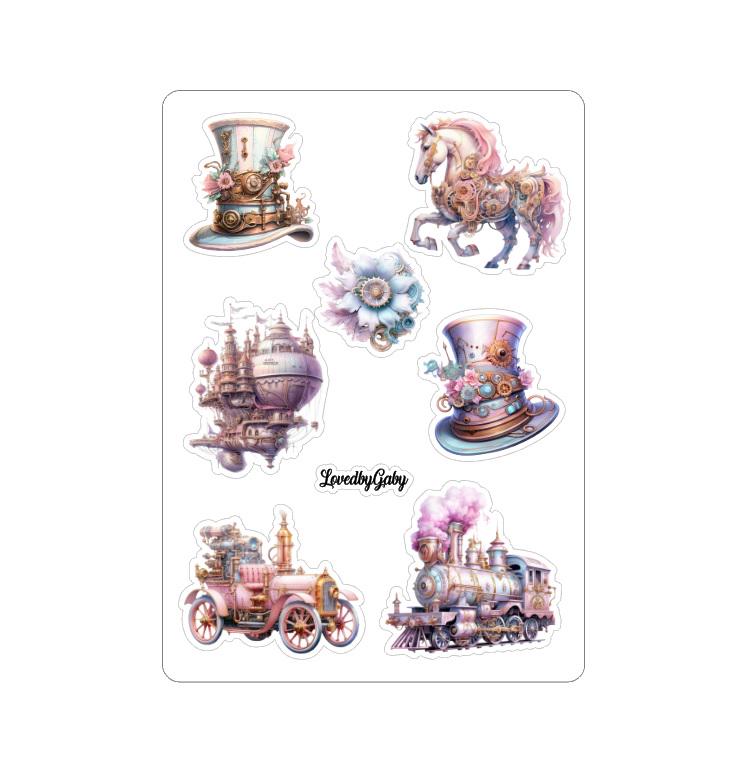 LovedbyGaby stickers Steampunk pastel