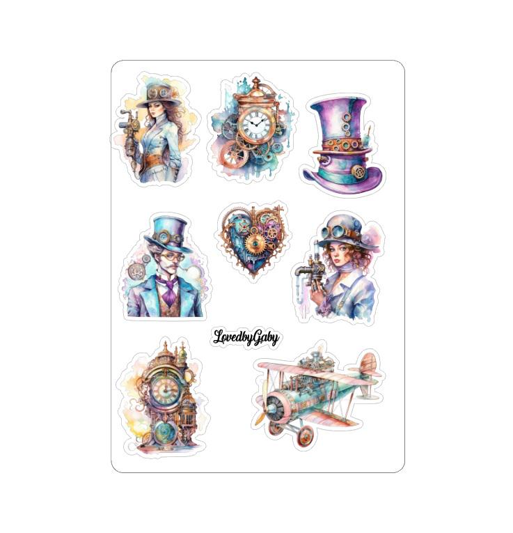 LovedbyGaby stickers Steampunk pastel
