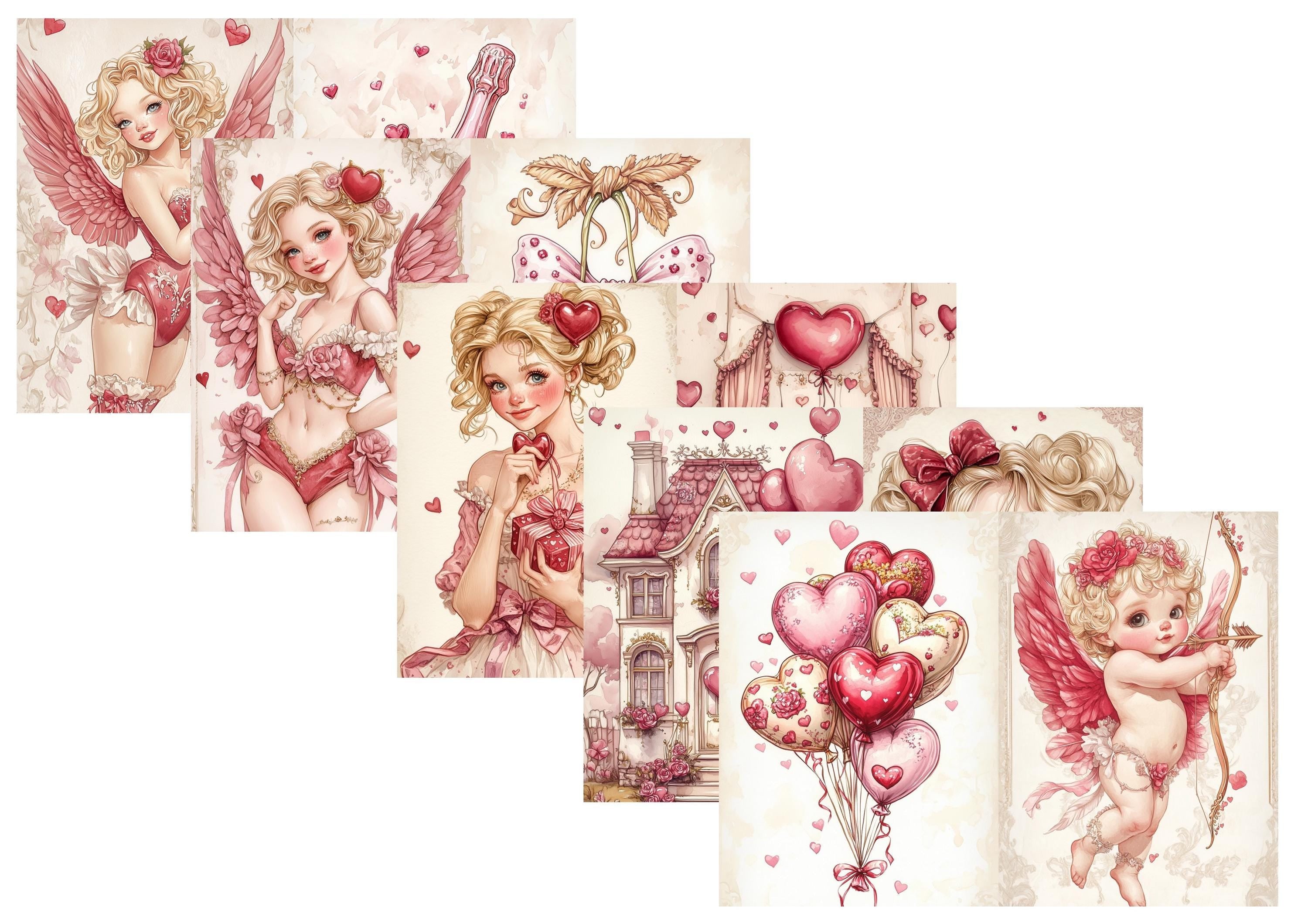 LovedbyGaby A4 journalpaper set Valentines