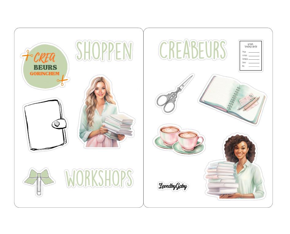 LovedbyGaby stickers "beurzen Creaweekend, Creadays en Kreadoe"