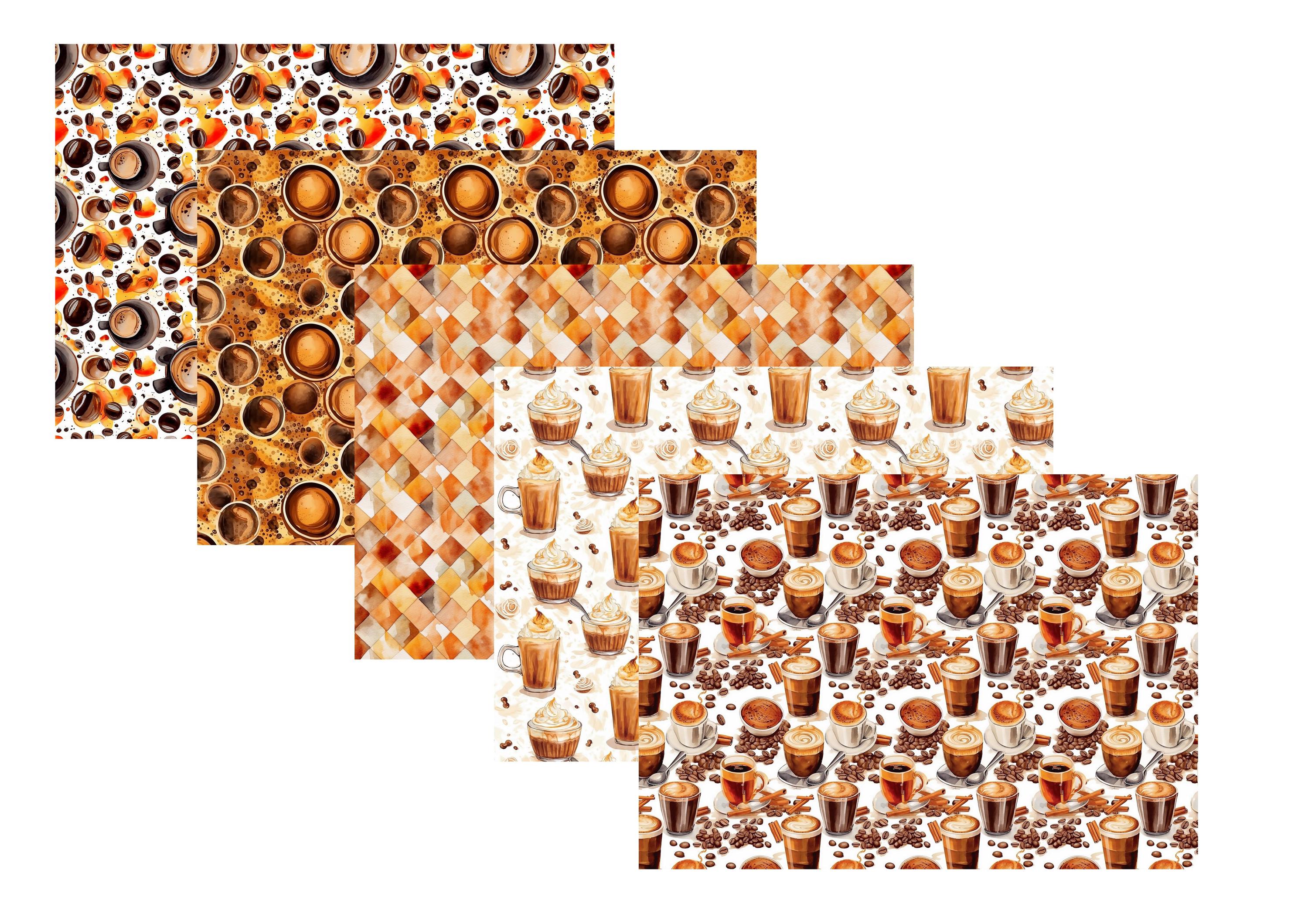 LovedbyGaby A4 journalpaper set Coffee backgrounds