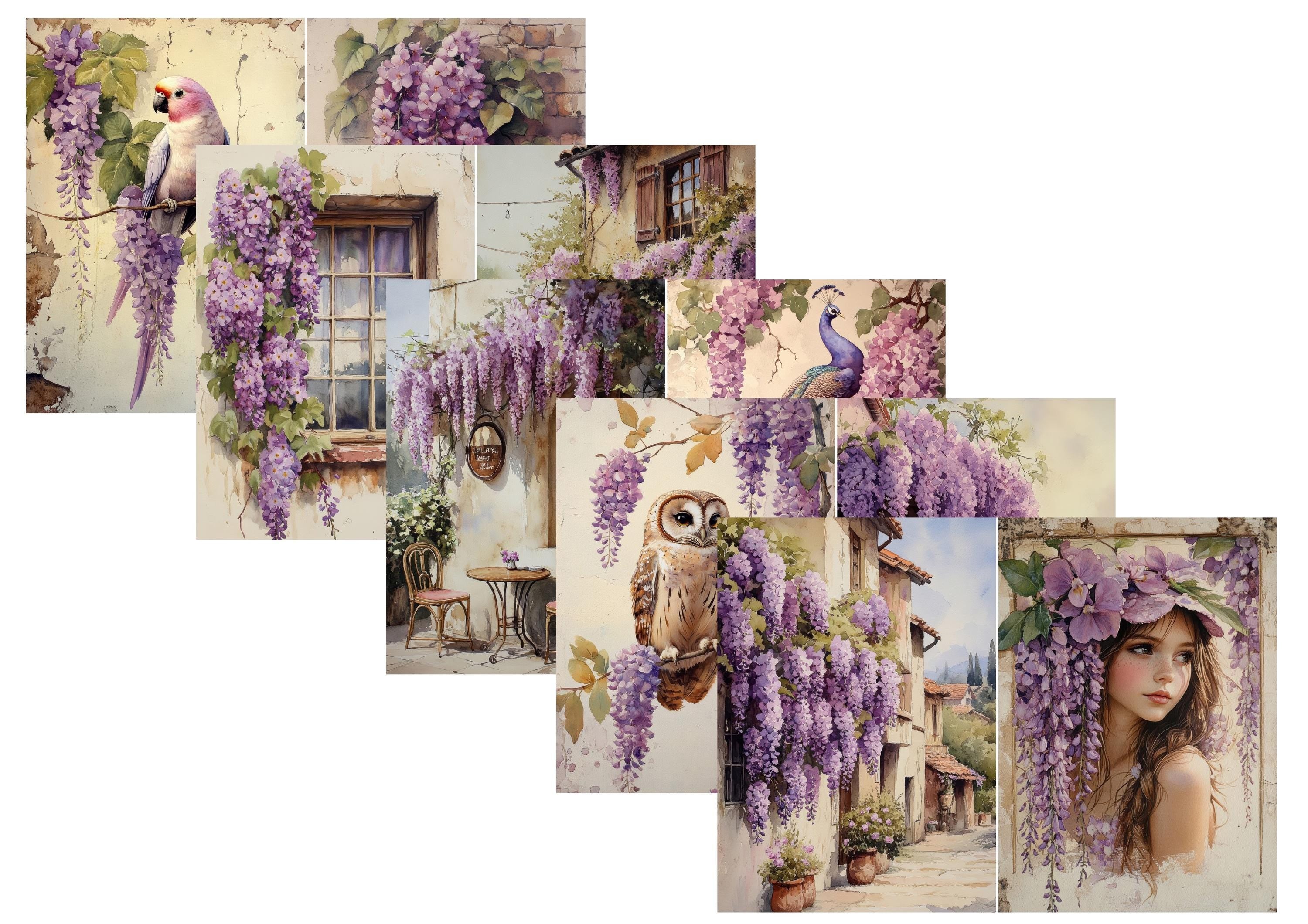 LovedbyGaby A4 journal paper set Wisteria