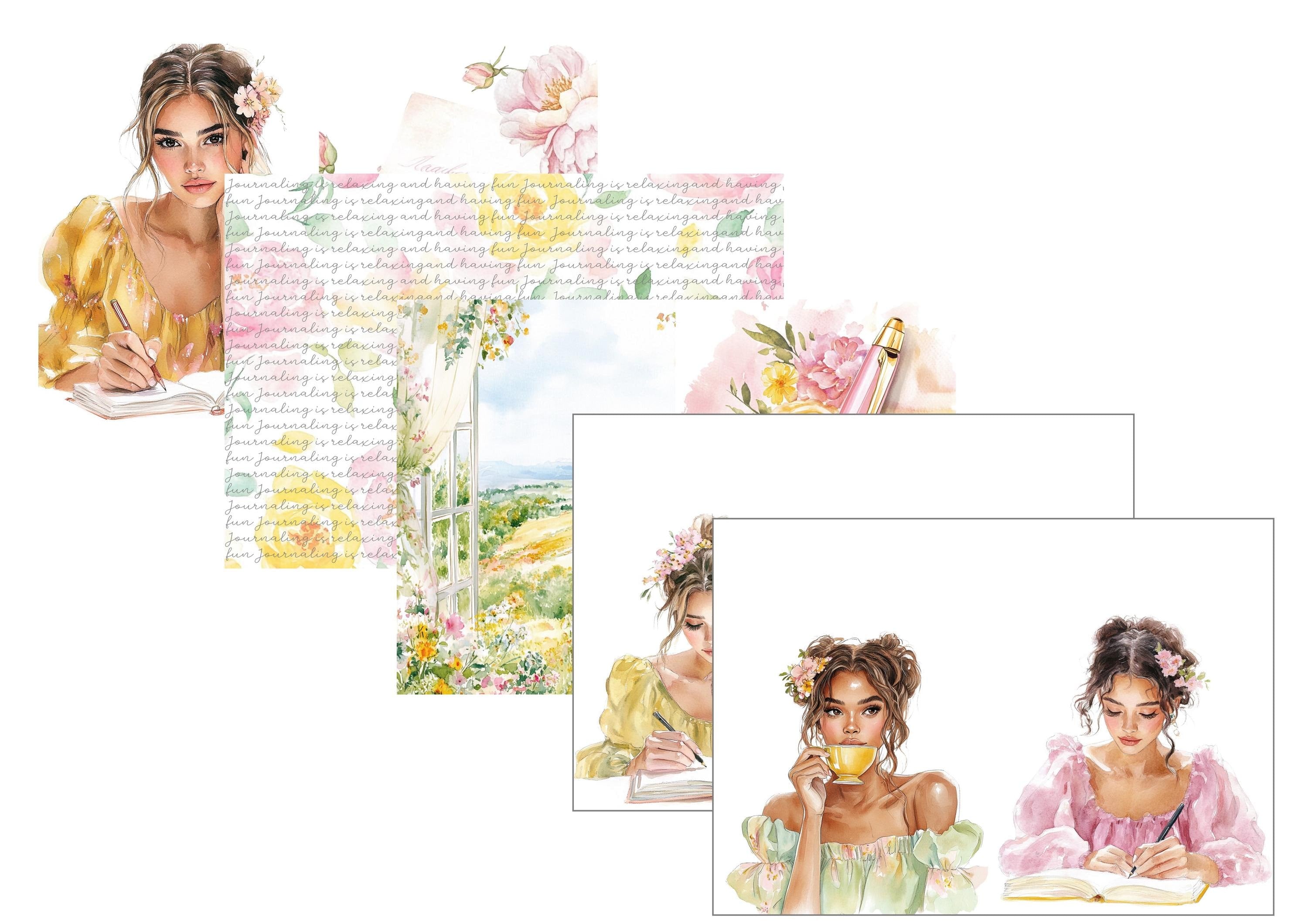LovedbyGaby A4 journal paperset Spring planning