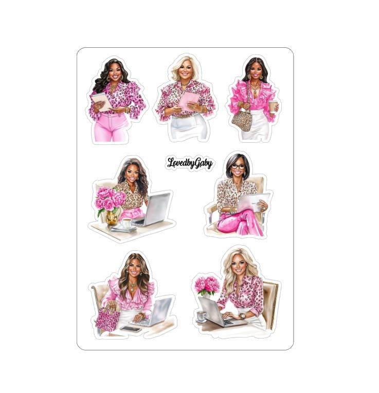 LovedbyGaby stickers Boss woman Leopard