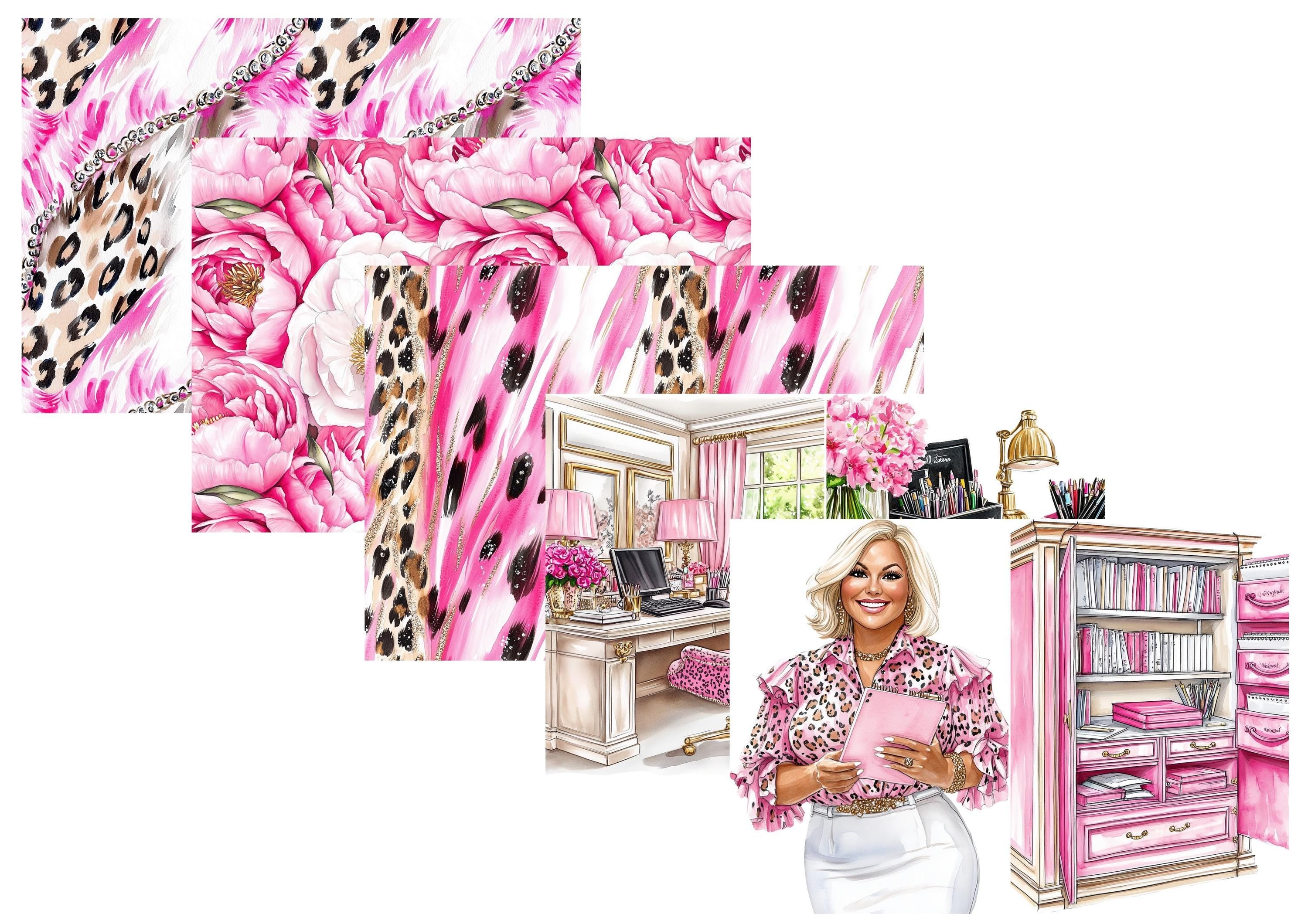 LovedbyGaby A4 journalpaper set Boss woman Leopard