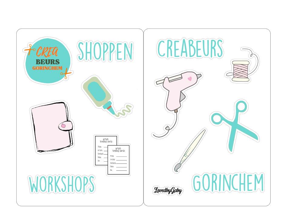 LovedbyGaby stickers "beurzen Creaweekend, Creadays en Kreadoe"