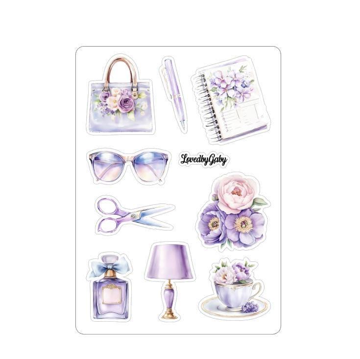 LovedbyGaby stickers Lilac planner