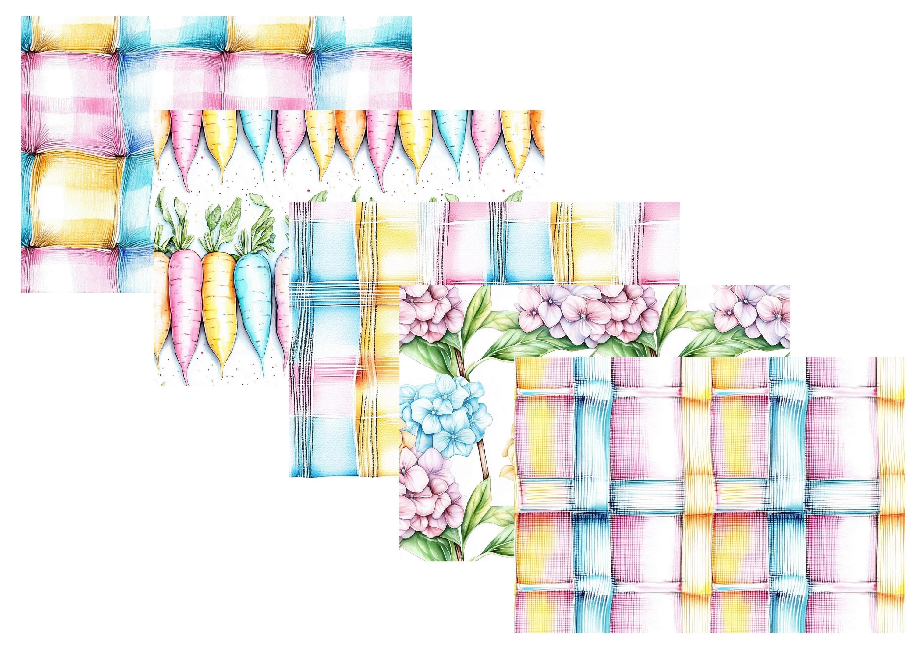 LovedbyGaby A4 journal paperset Pastel easter backgrounds