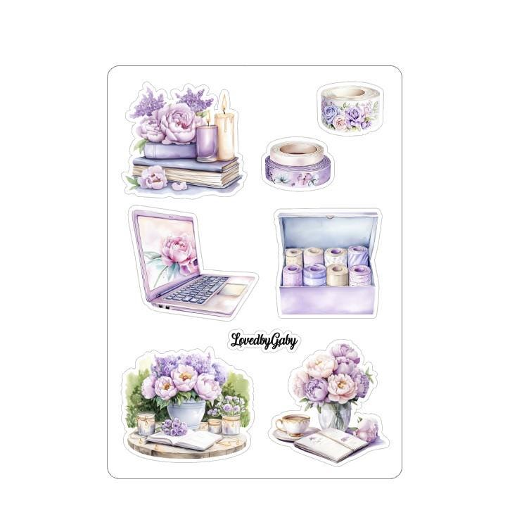 LovedbyGaby stickers Lilac planner