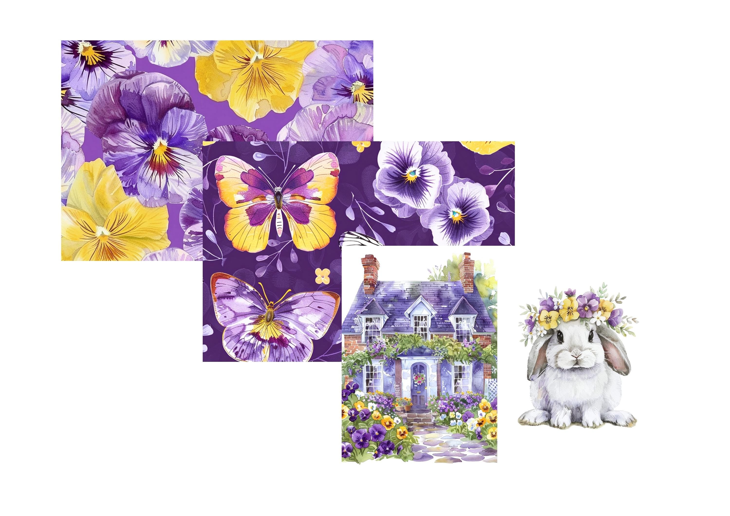 LovedbyGaby A4 journal paperset Pansy