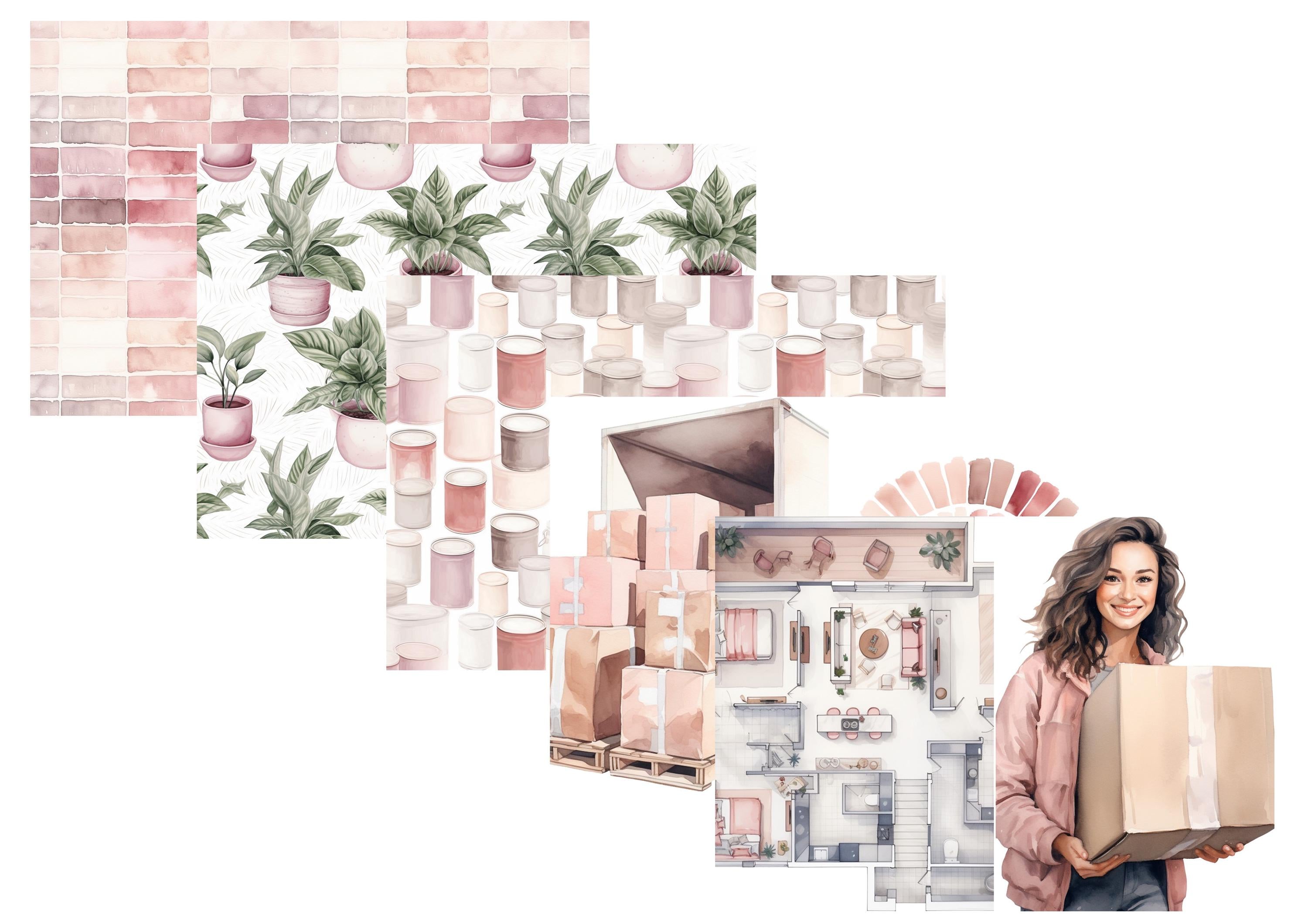 LovedbyGaby A4 journalpaper set moving / verhuizen