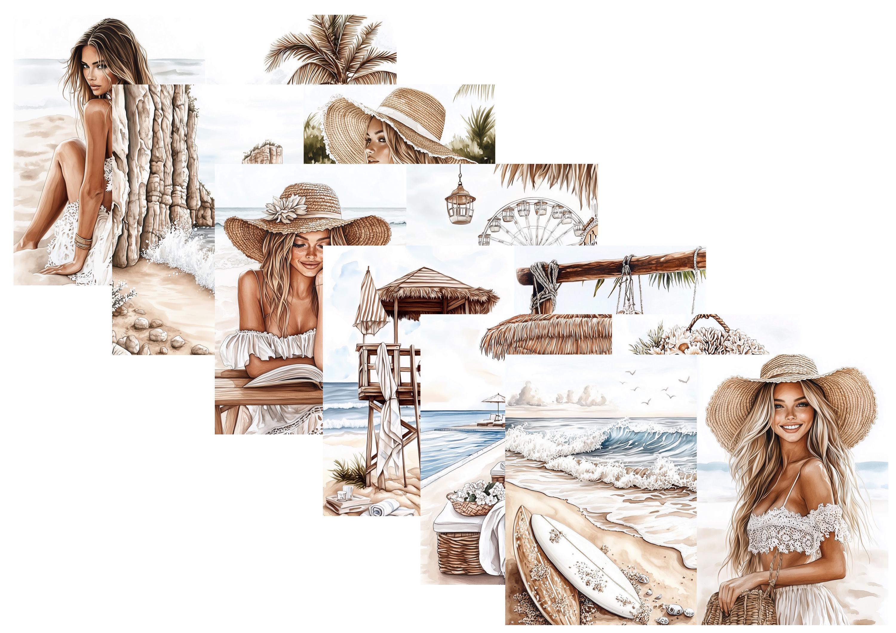 LovedbyGaby A4 journal paperset Day at the beach