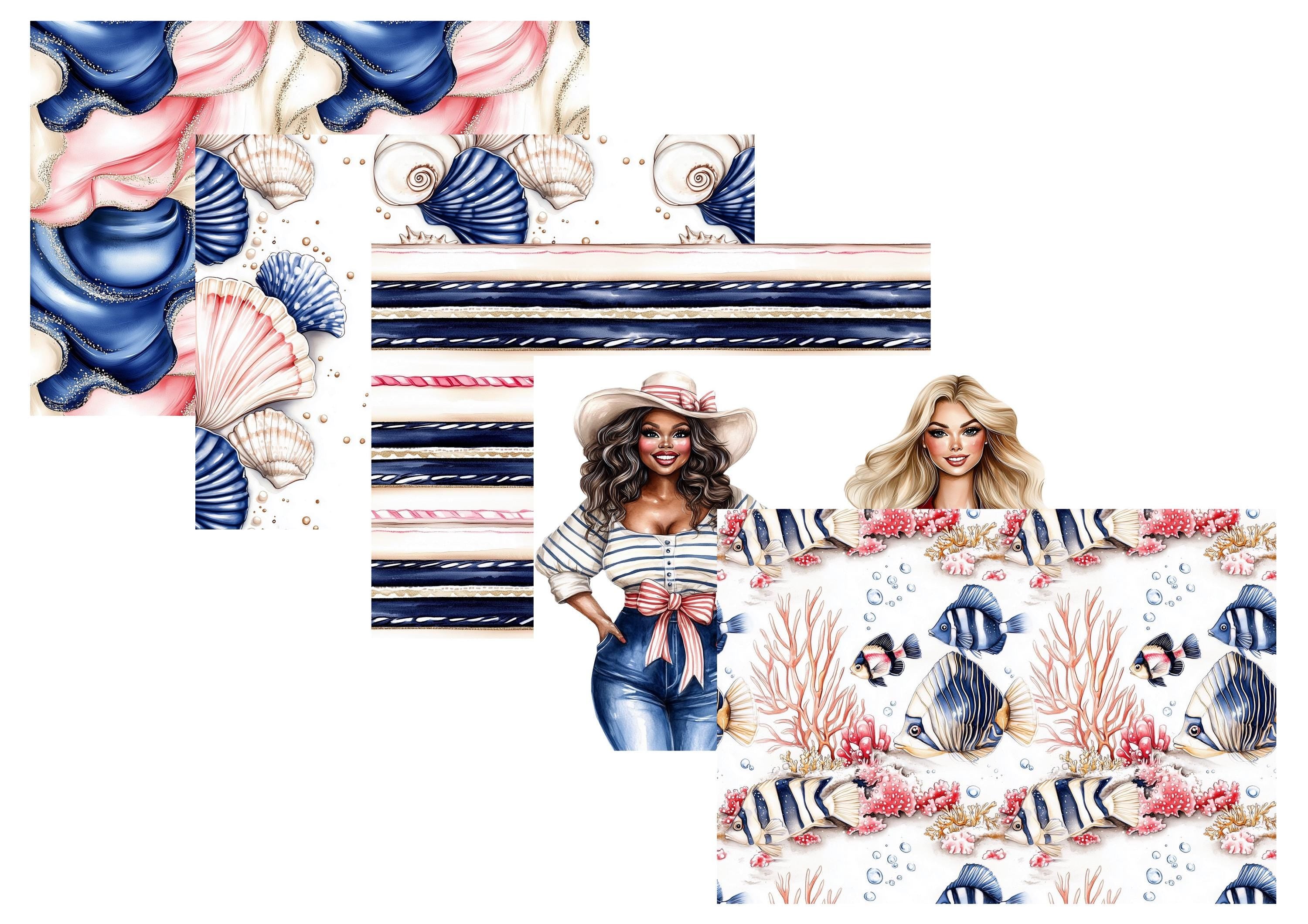 LovedbyGaby A4 journalpaper set Nautical