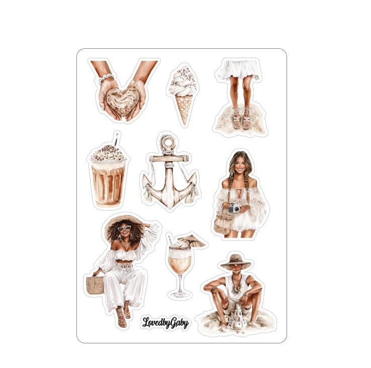 LovedbyGaby stickers day at the beach