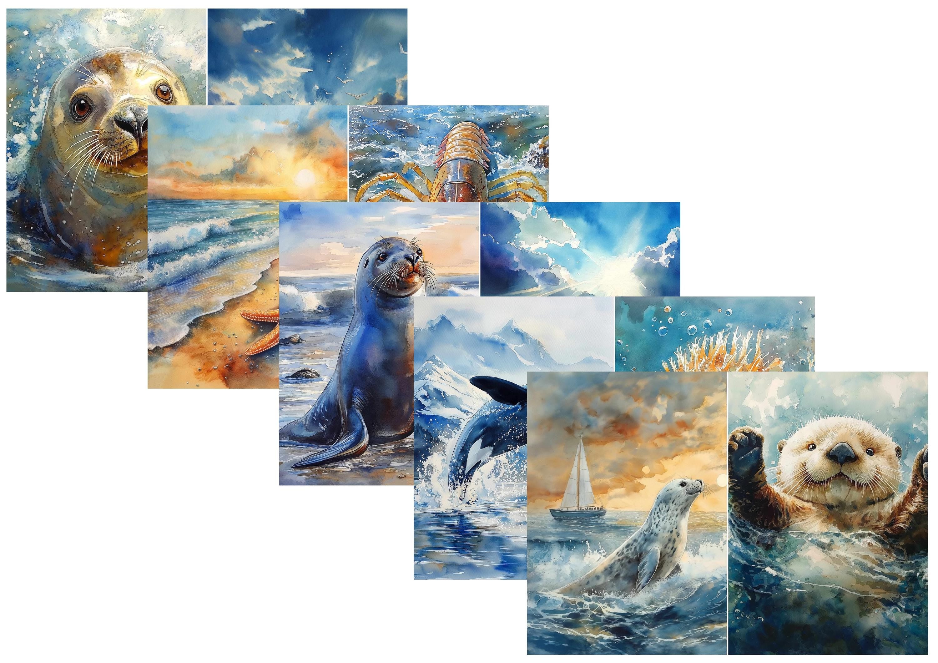 LovedbyGaby A4 journalpaper set Sealife