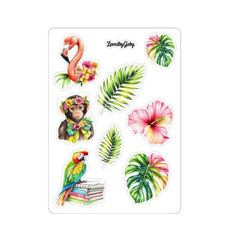 LovedbyGaby stickers tropical planner girl