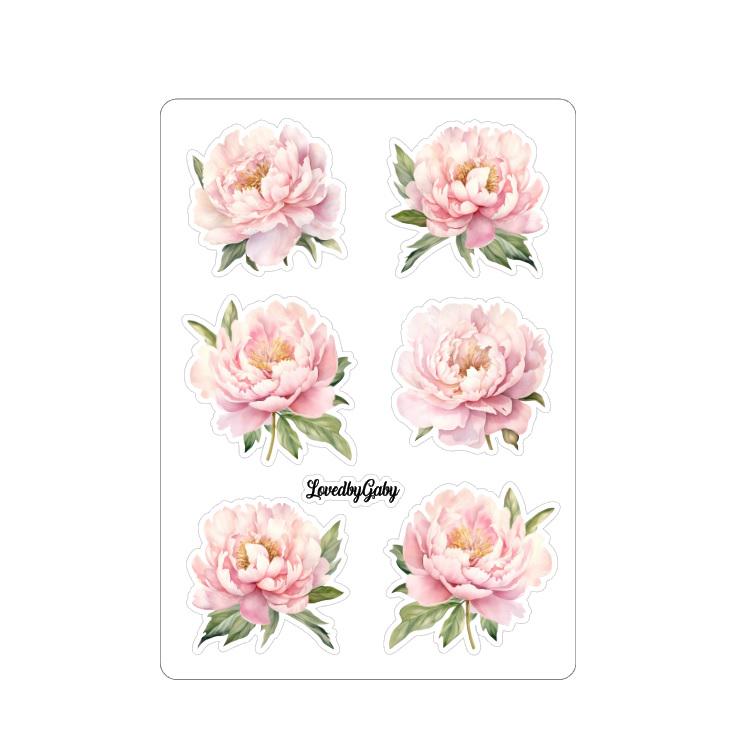 LovedbyGaby stickers Peonies