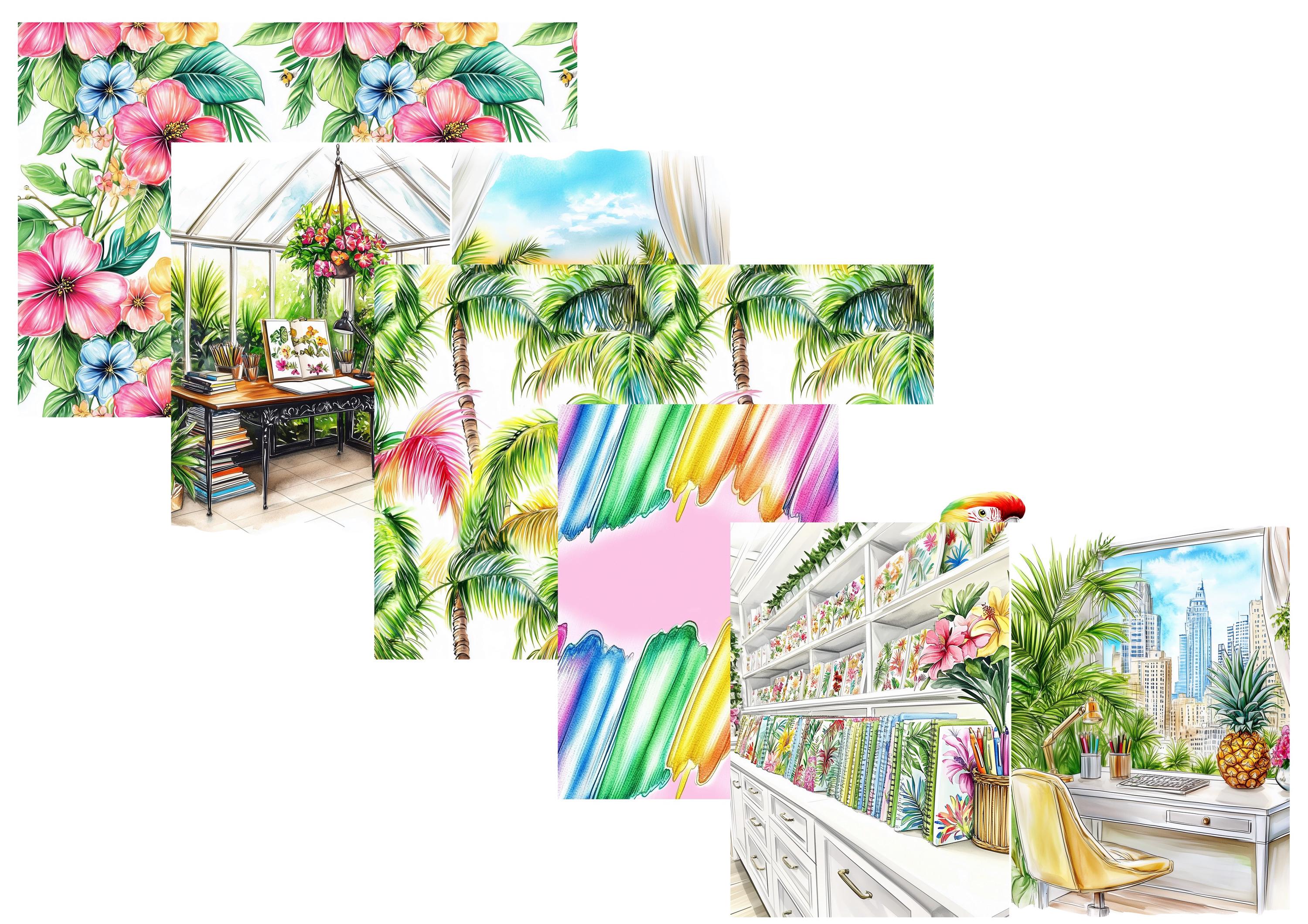 LovedbyGaby A4 journalpaper set Tropical planning