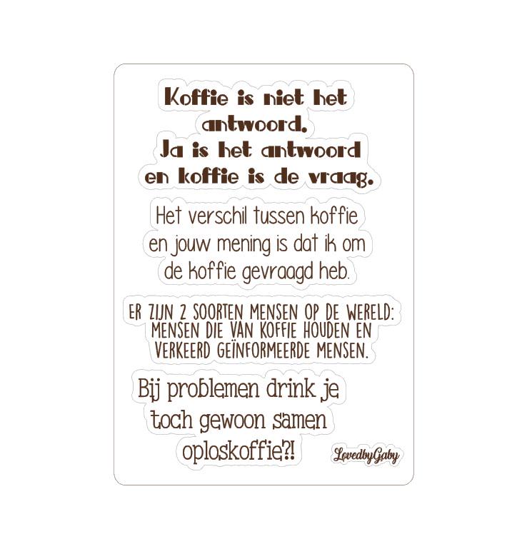 LovedbyGaby stickers koffie quotes