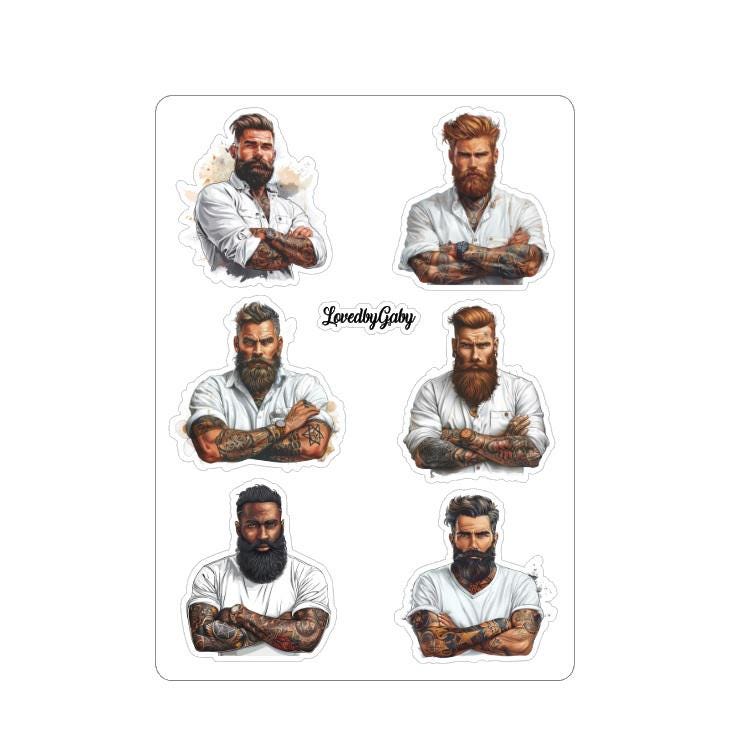 LovedbyGaby stickers Beardmen