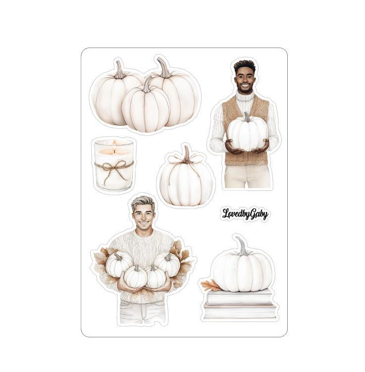 LovedbyGaby stickers white pumpkins