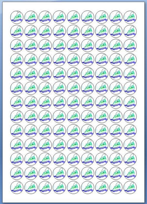 117 diverse huishoudstickertjes 1 met een doorsnee van 19mm