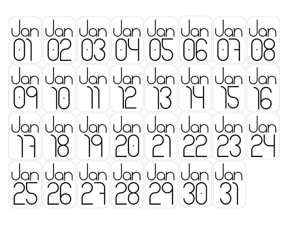 LovedbyGaby maand stickers ephemera set