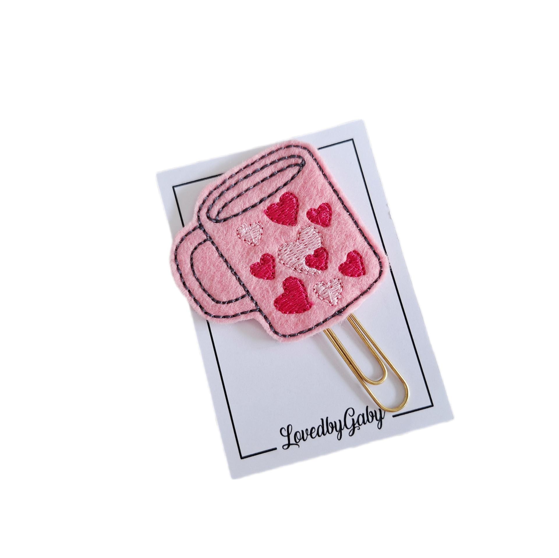 LovedbyGaby paperclips reindeer, hot cocoa and snowman