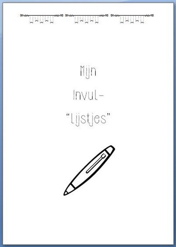 Invul-lijstjes inserts