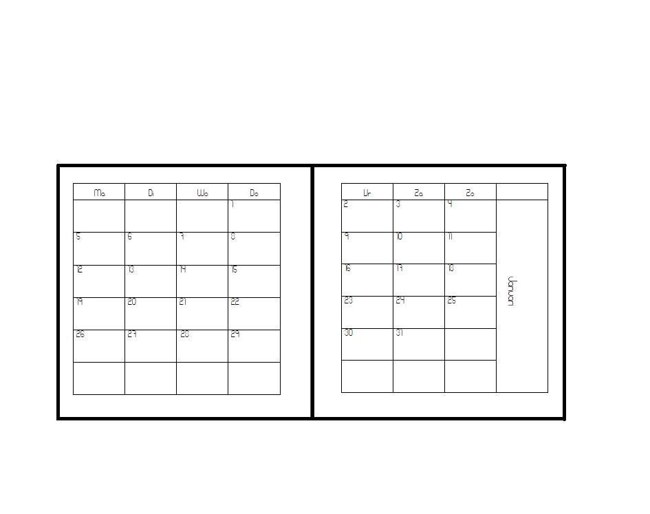 2026 Pocket wide monthly
