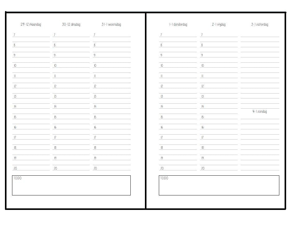 2026 LovedbyGaby A5 inserts 1W2P vertical hourly