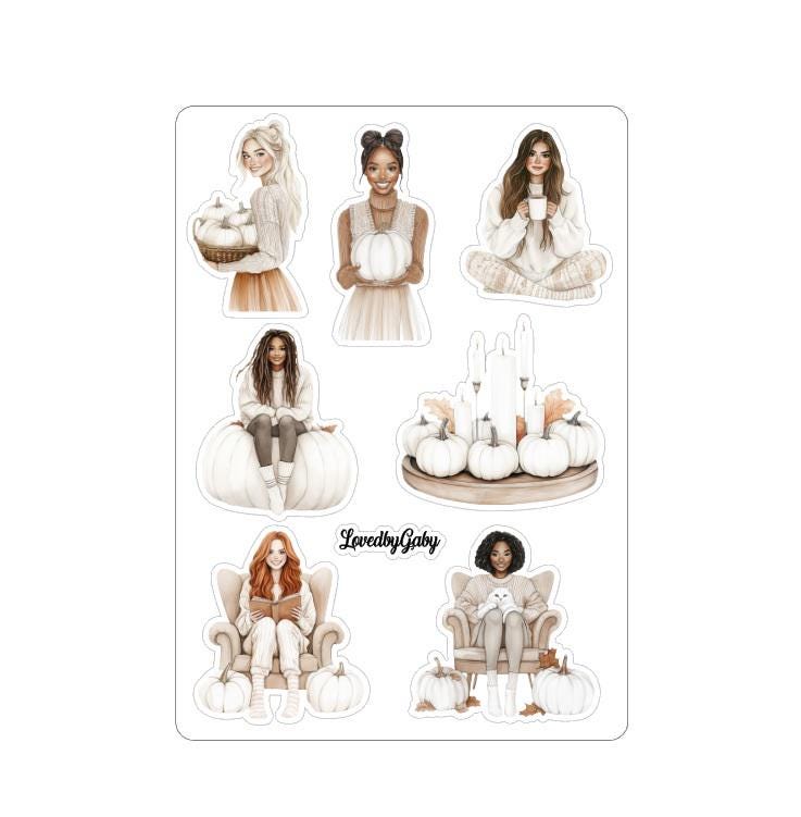 LovedbyGaby stickers white pumpkins