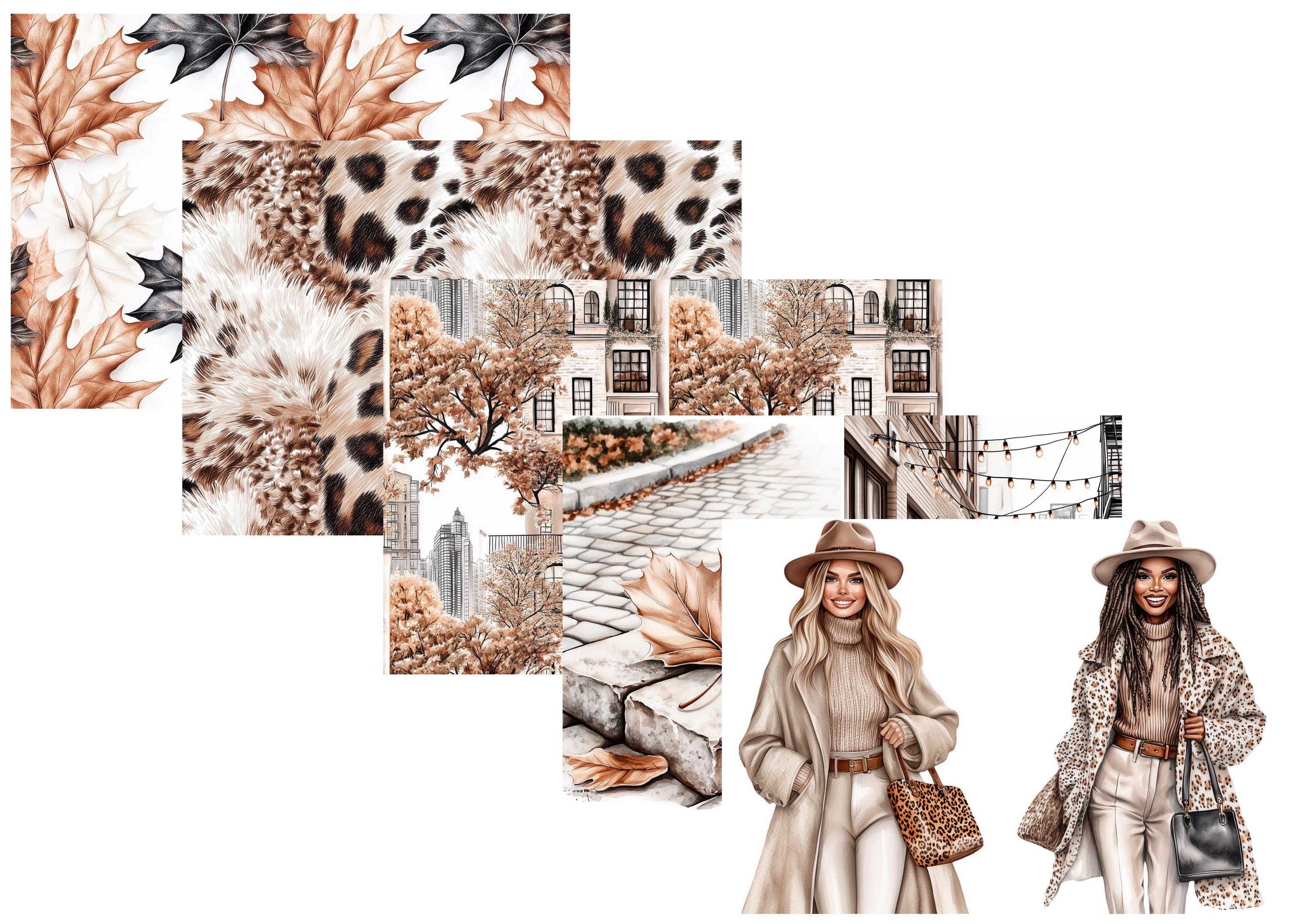 LovedbyGaby A4 journal paper set Fall in the city