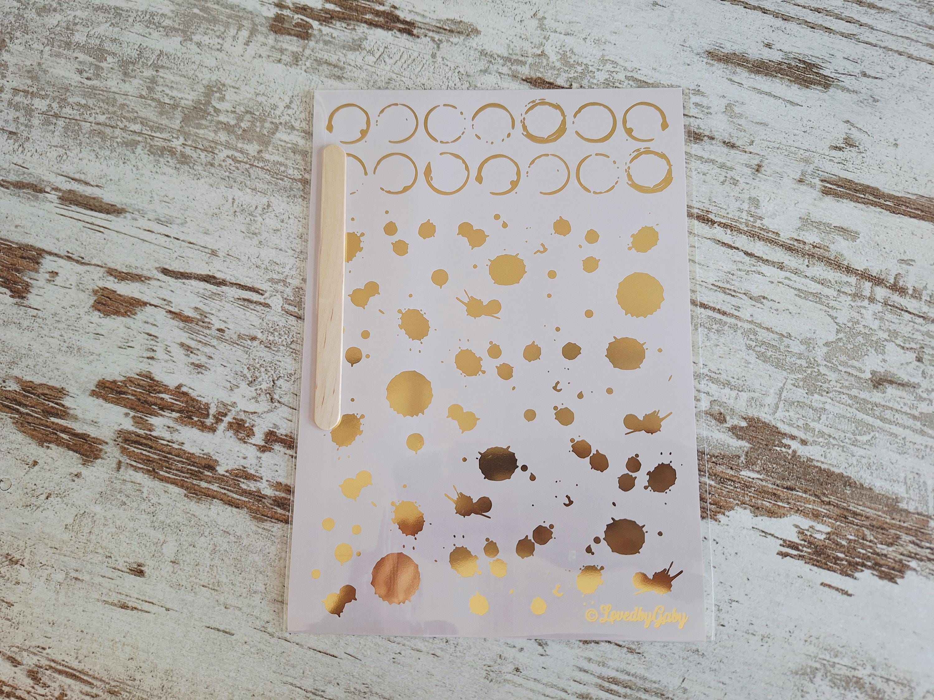 LovedbyGaby A5 rub-ons gold foil