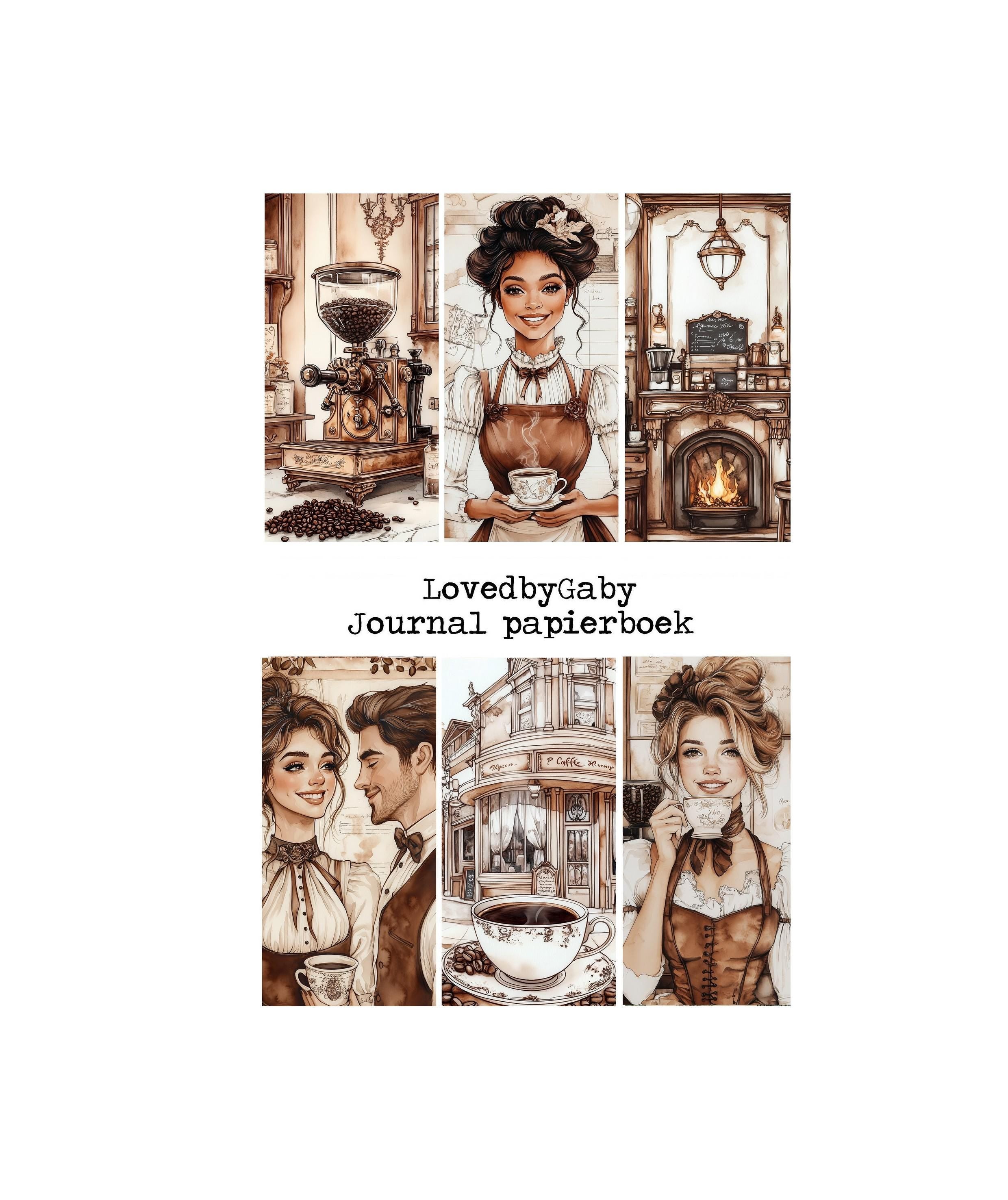 LovedbyGaby A5 journal paperbook coffeeshop