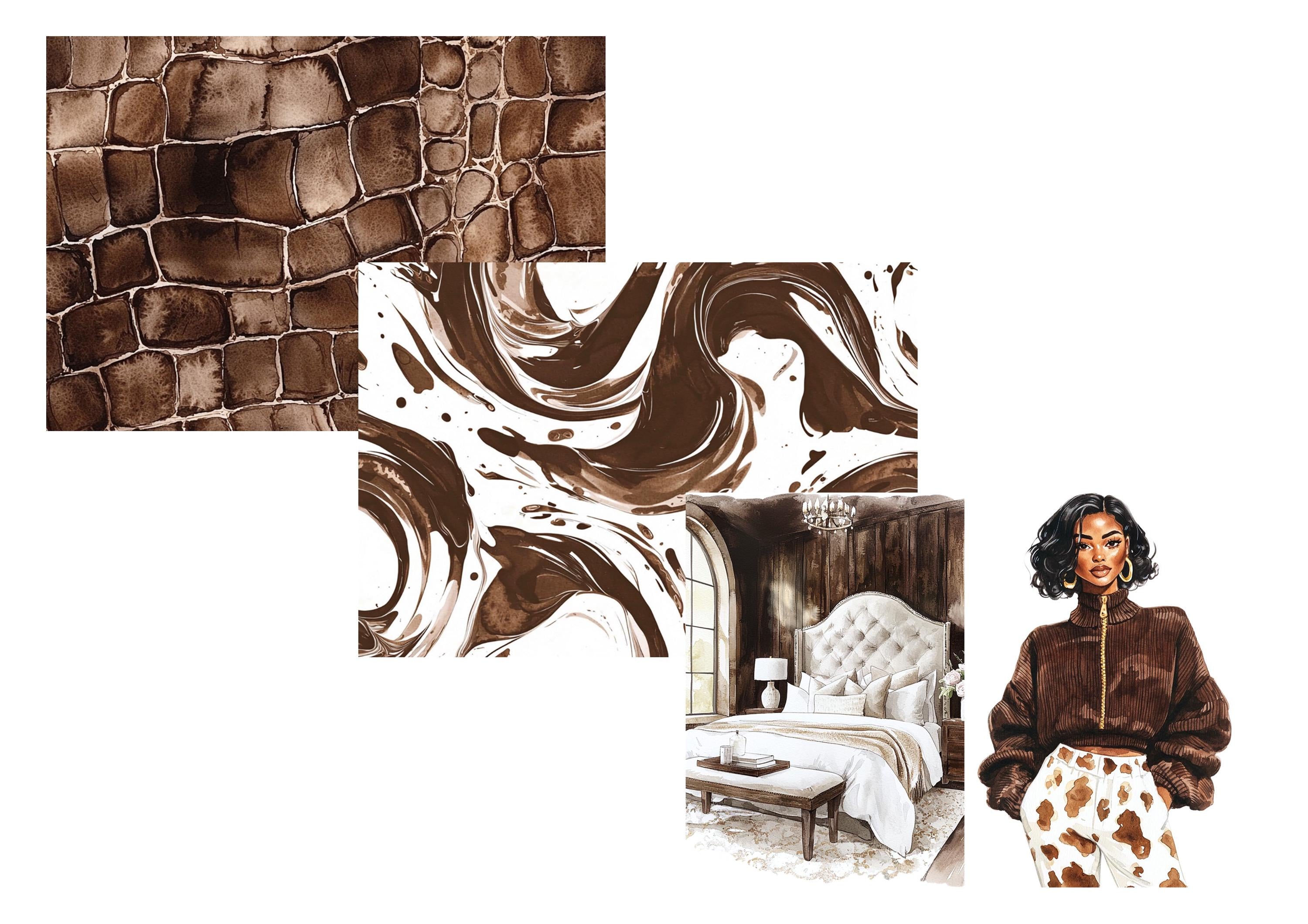 LovedbyGaby A4 journalpaper set Chocolade