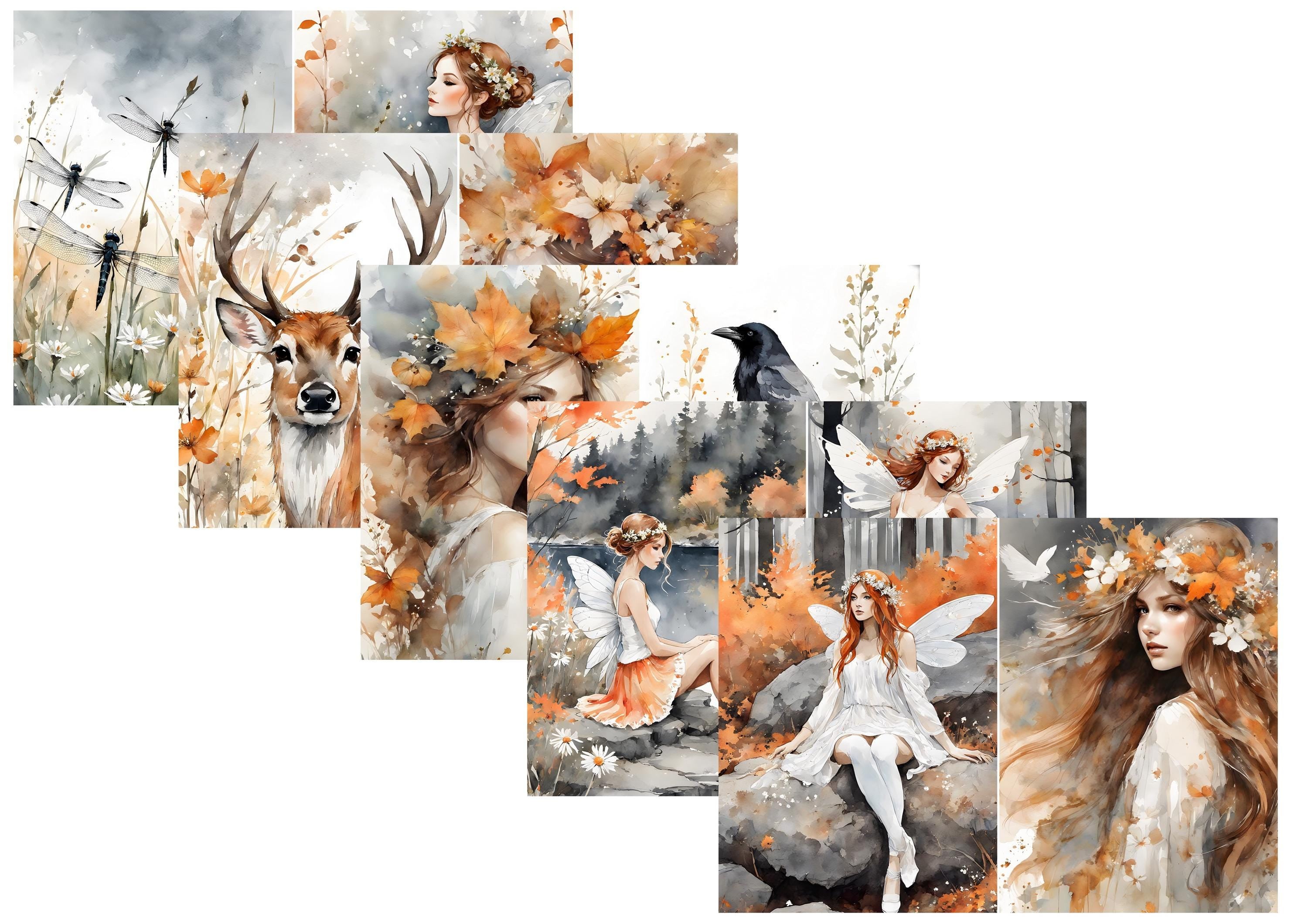 LovedbyGaby A4 journal papier set Autumn Fairies
