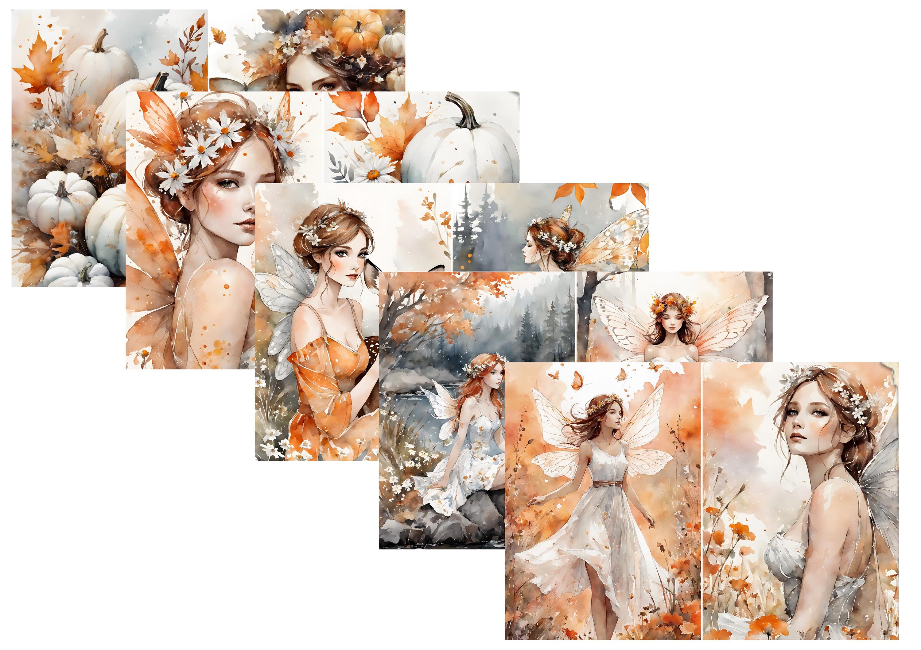 LovedbyGaby A4 journal papier set Autumn Fairies