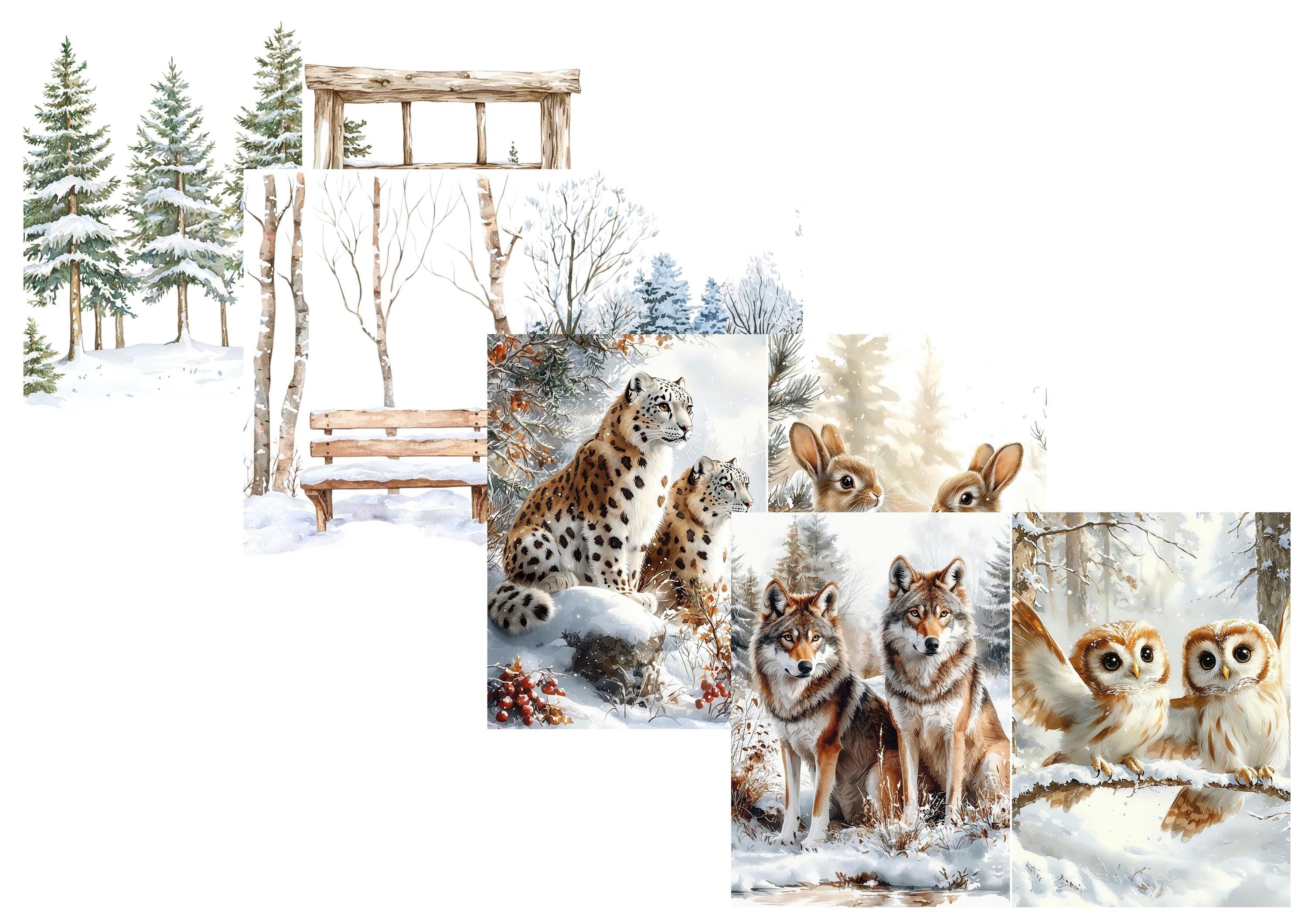 LovedbyGaby A4 journalpapier set Winterwoods