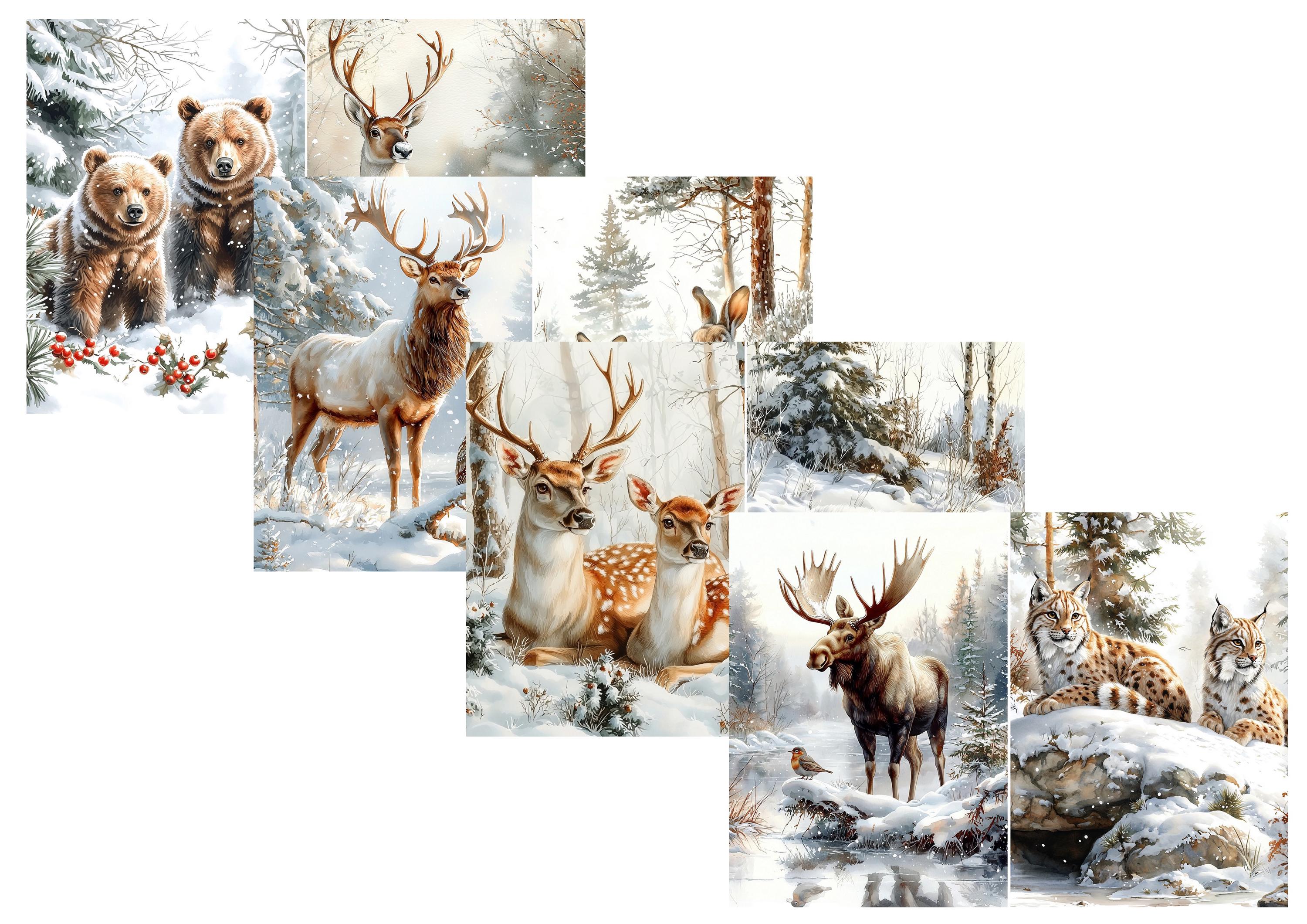 LovedbyGaby A4 journalpapier set Winterwoods