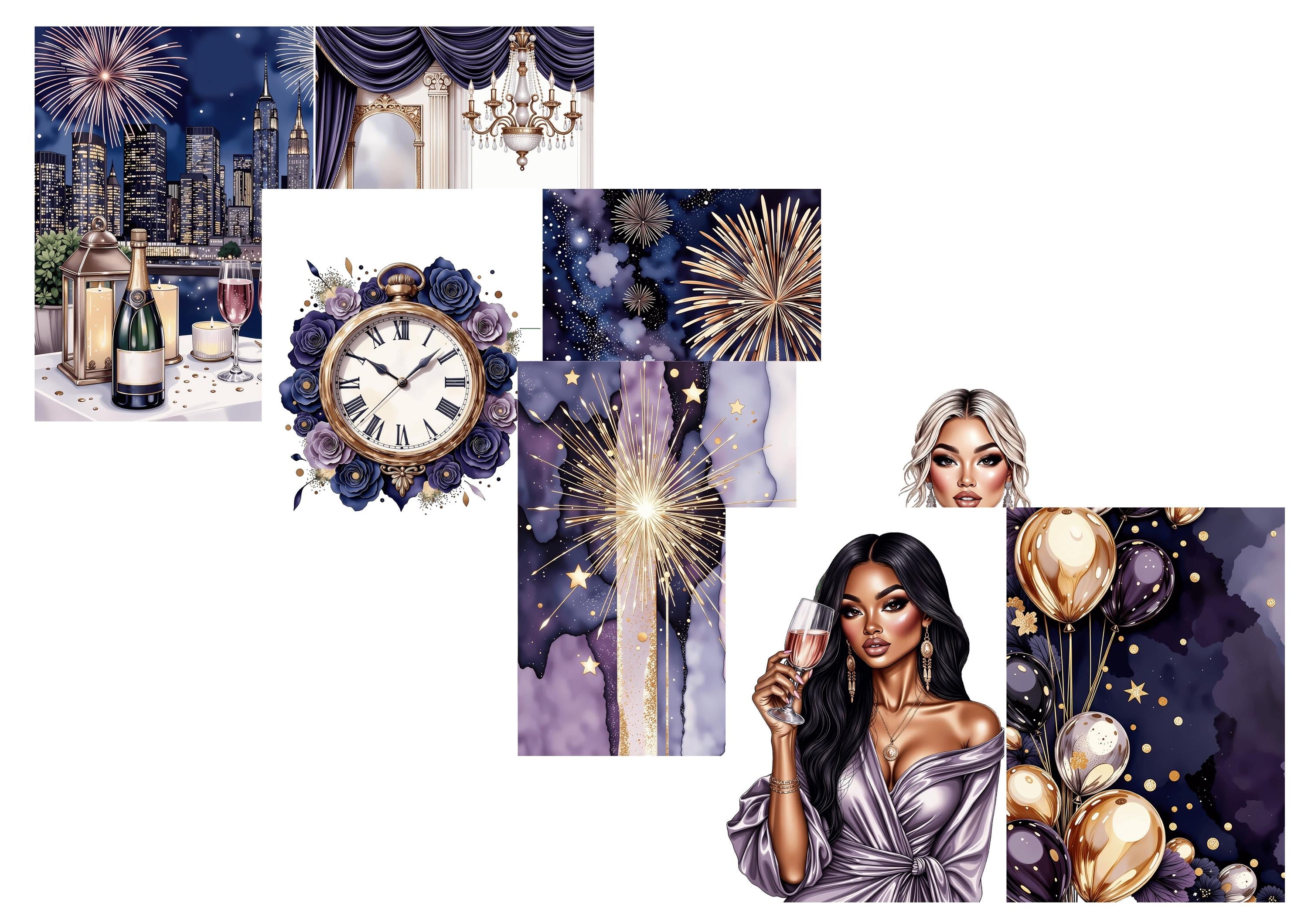 LovedbyGaby A4 journalpapier set Purple NewYear