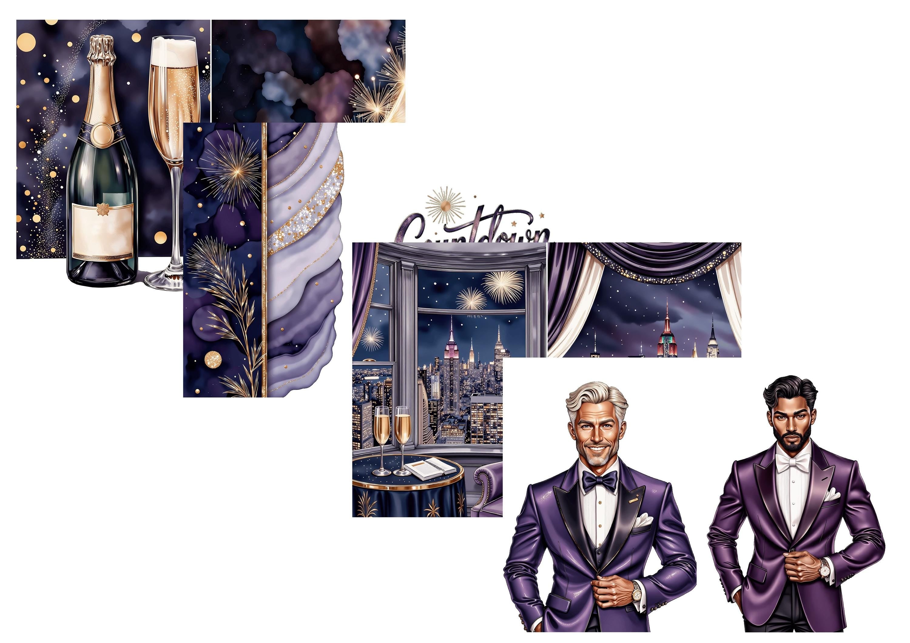 LovedbyGaby A4 journalpapier set Purple NewYear