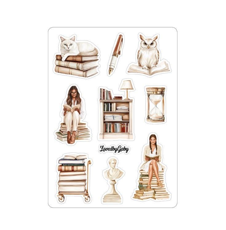 LovedbyGaby stickers Book time