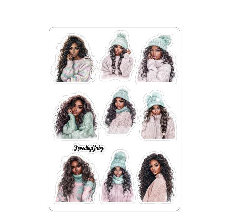 LovedbyGaby stickers pastel winter