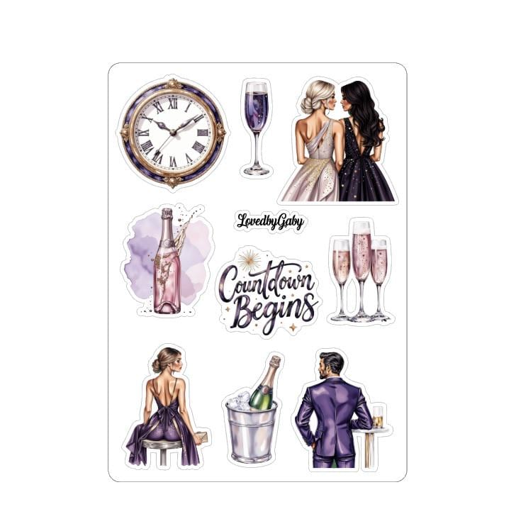 LovedbyGaby stickers Purple New Year