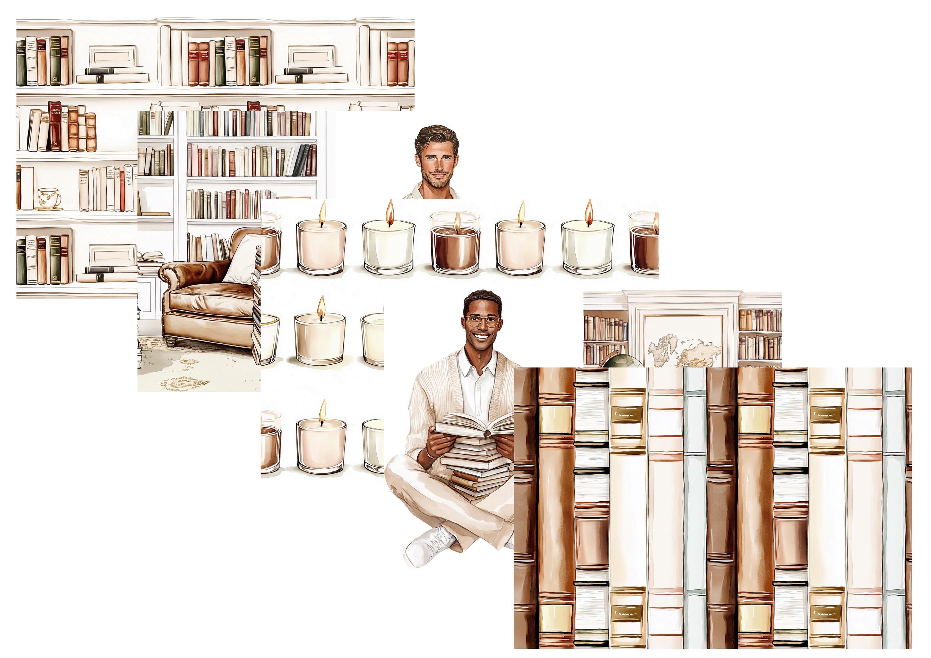 LovedbyGaby A4 journalpapier set Book time