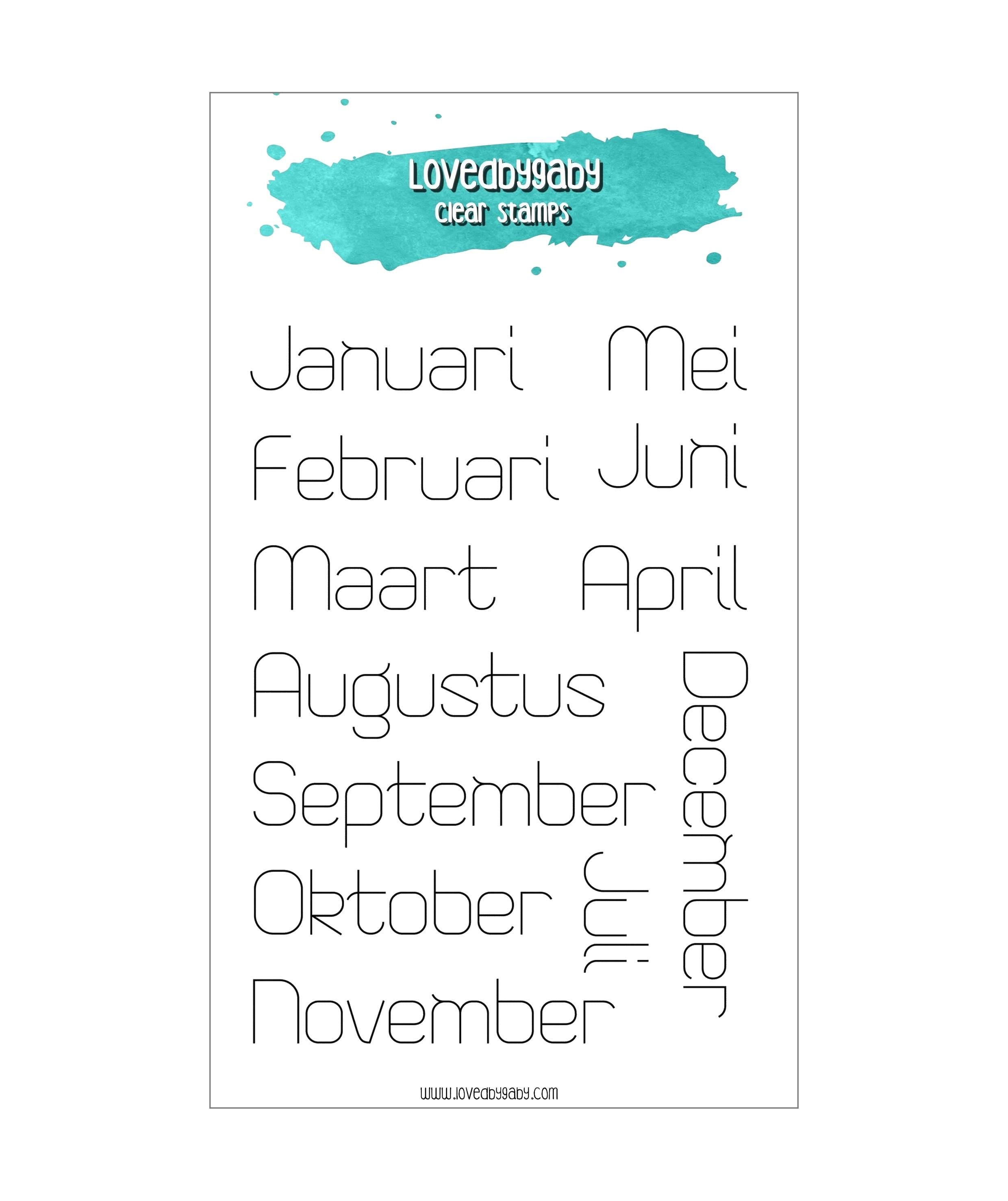 LovedbyGaby clear stamps Maanden