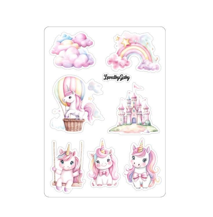 LovedbyGaby stickers Unicorn girl